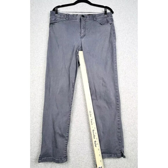 Wit & Wisdom Jeans Womens 14 Gray Ab Solution Stretch High Rise Ankle - Picture 6 of 12